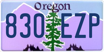 OR license plate 830EZP