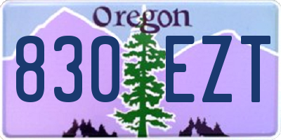OR license plate 830EZT