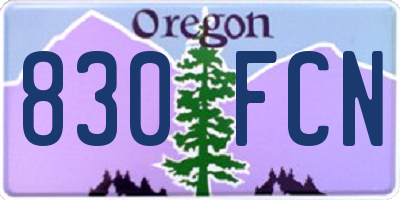 OR license plate 830FCN