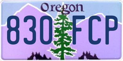 OR license plate 830FCP
