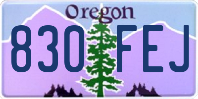 OR license plate 830FEJ