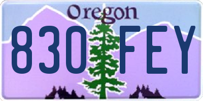 OR license plate 830FEY