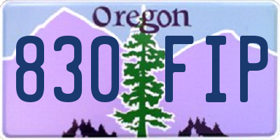 OR license plate 830FIP