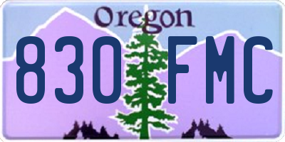 OR license plate 830FMC