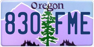 OR license plate 830FME