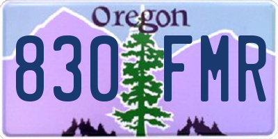 OR license plate 830FMR