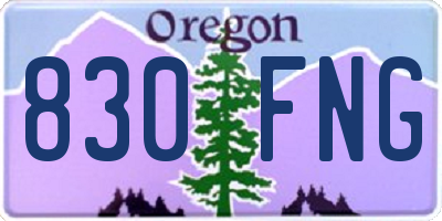 OR license plate 830FNG