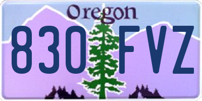 OR license plate 830FVZ