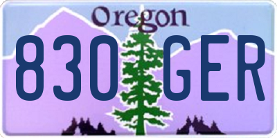 OR license plate 830GER
