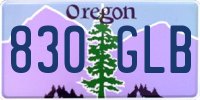 OR license plate 830GLB