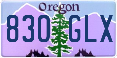 OR license plate 830GLX