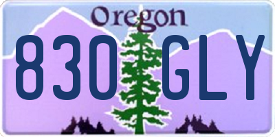 OR license plate 830GLY