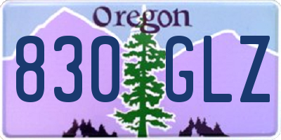 OR license plate 830GLZ