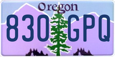 OR license plate 830GPQ