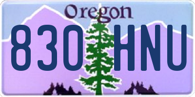 OR license plate 830HNU