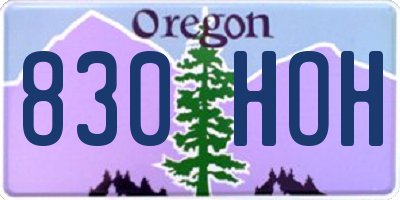 OR license plate 830HOH