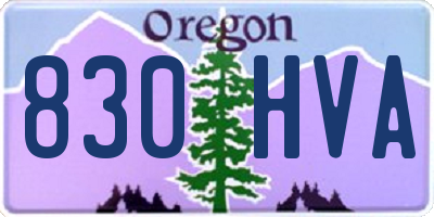 OR license plate 830HVA