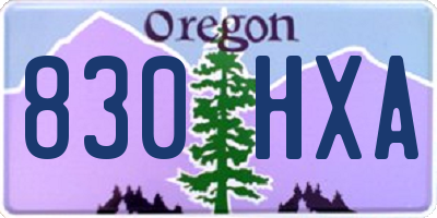 OR license plate 830HXA