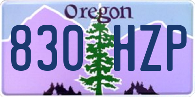 OR license plate 830HZP