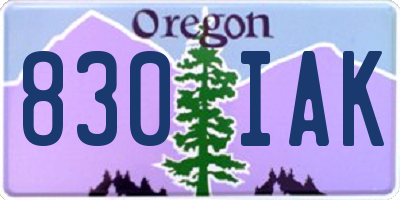 OR license plate 830IAK