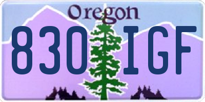 OR license plate 830IGF