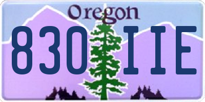 OR license plate 830IIE