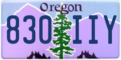 OR license plate 830IIY