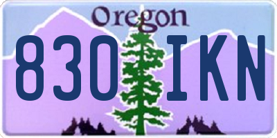 OR license plate 830IKN