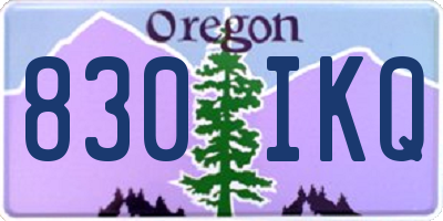 OR license plate 830IKQ