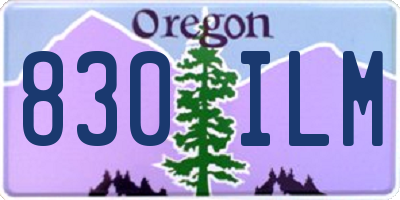 OR license plate 830ILM