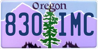 OR license plate 830IMC