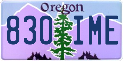 OR license plate 830IME