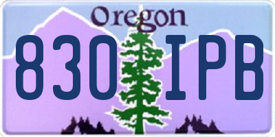OR license plate 830IPB