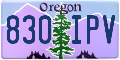 OR license plate 830IPV