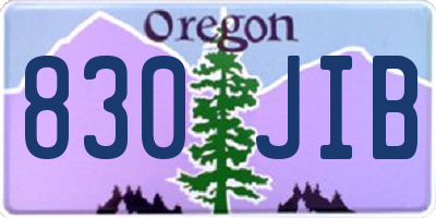 OR license plate 830JIB