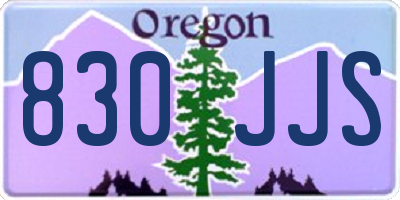 OR license plate 830JJS