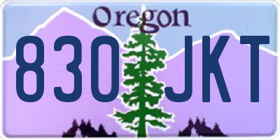 OR license plate 830JKT