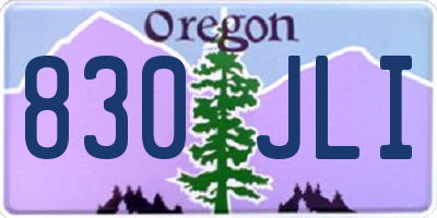 OR license plate 830JLI