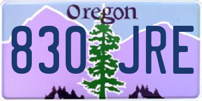 OR license plate 830JRE