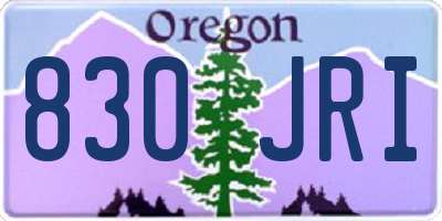 OR license plate 830JRI