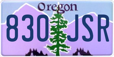 OR license plate 830JSR