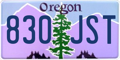 OR license plate 830JST