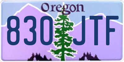 OR license plate 830JTF