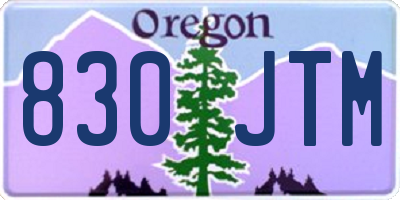 OR license plate 830JTM