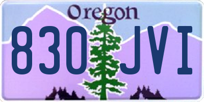 OR license plate 830JVI