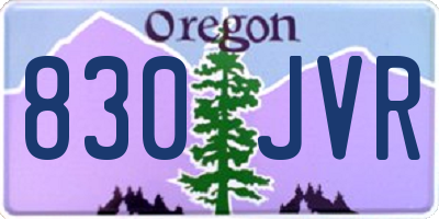 OR license plate 830JVR