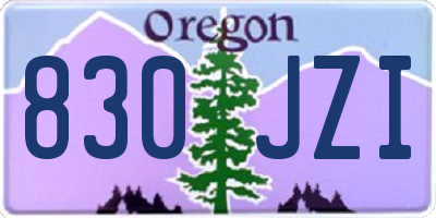 OR license plate 830JZI