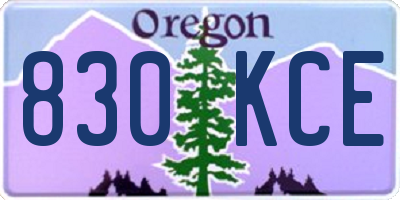 OR license plate 830KCE