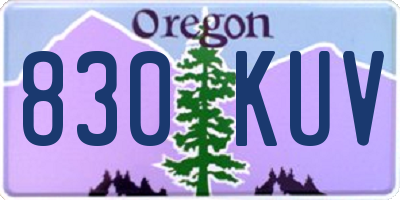 OR license plate 830KUV