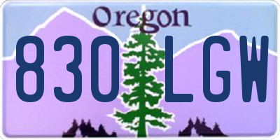 OR license plate 830LGW